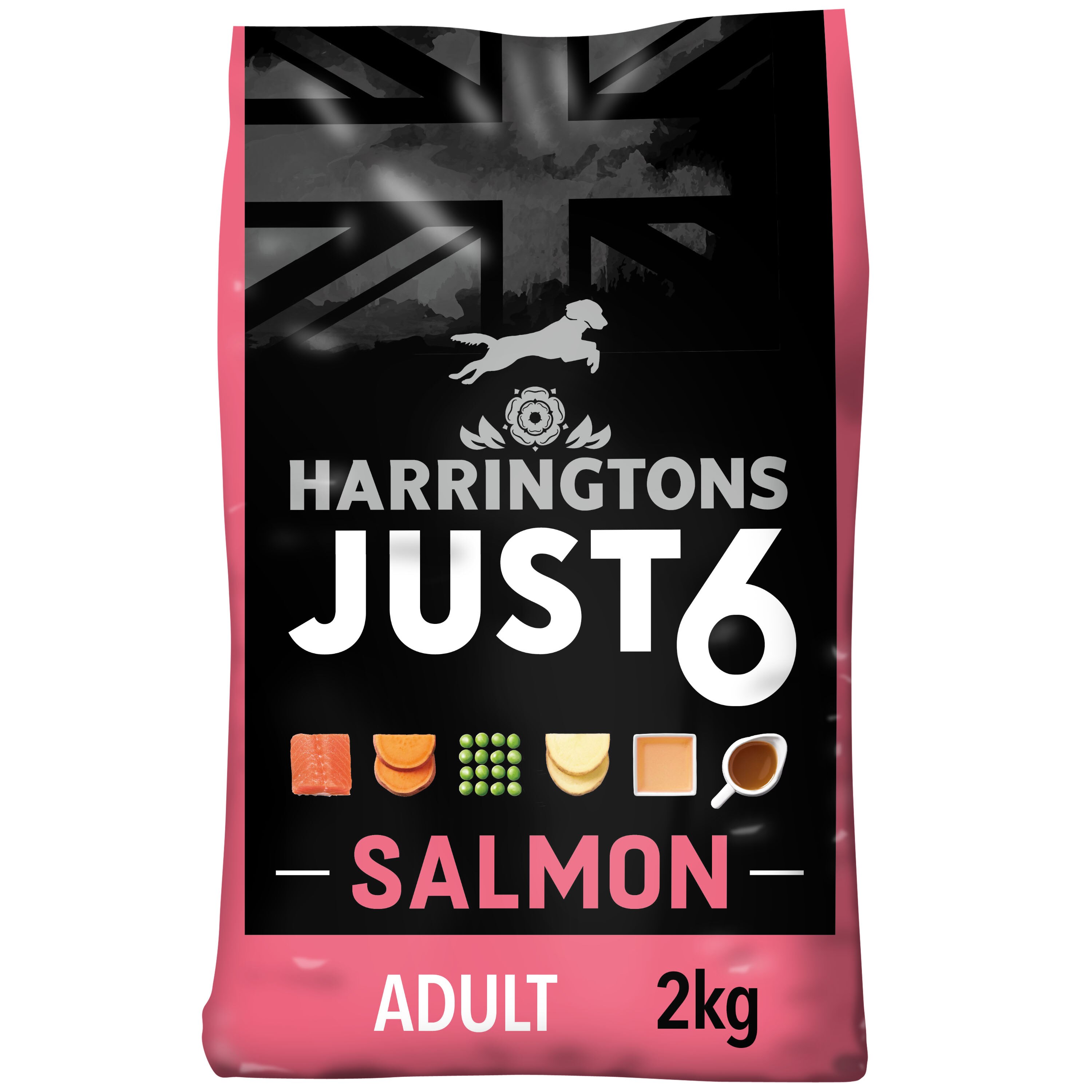 Harringtons Just 6 Salmon Sweet Potato Dry Dog Food 2kg. Free Delivery at Petshop